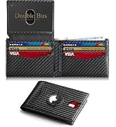 Wallet for Men Slim RFID Blocking Bifold Carbon Fiber,Minimalist Small Compact Front Pocket Credi...
