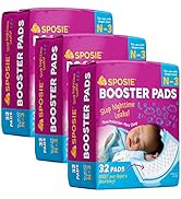 Sposie Diaper Booster Pads - Diaper Pads Inserts Overnight, Cloth Diaper Inserts and Overnight Di...
