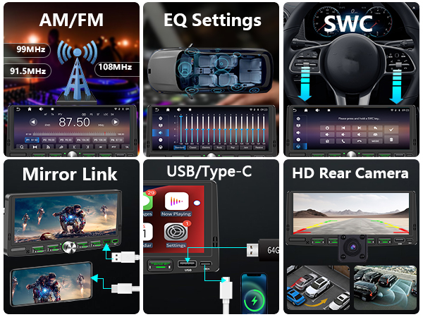 single din radio