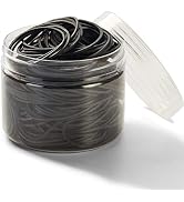 AMUU Rubber Bands 300pcs Black Small Rubber Bands for Office School Home size16 Elastic Band