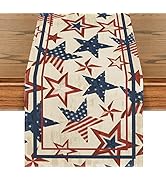 Artoid Mode The Stars and Stripes Patriotic 4th of July Table Runner, Memorial Day Kitchen Dining...