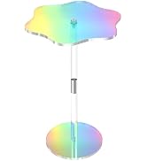 Clear Side Table Rainbow Small Acrylic End Tables 13.8 * 11.6 H: 21.3 Inch Modern Flower-Like Sha...