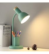 WLHONG LED Desk Lamp, Table Lamps with Pen Holder, Eye-Caring Reading Light | 3 Color Modes, Flex...