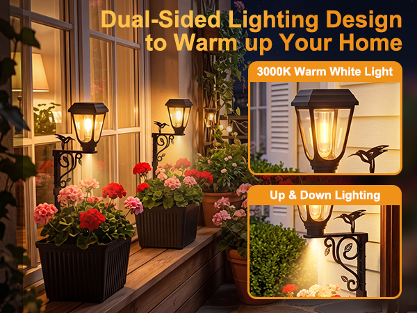 Solar Lamp Post with Planter