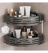 Conworld Corner Shower Caddy Suction Cups, Corner Shower Shelf for Inside Shower, Organizer Sucti...