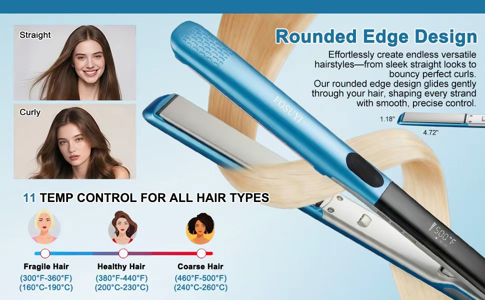 2 in 1 hair straightener and curler