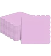 100 Pack Gingham Scalloped Napkins 2-Ply Disposable Checkered Paper Napkins for Wedding, Birthday...