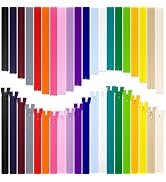 40Pcs Nylon Invisible Zippers 20inch Bulk Hidden Zipper Mixed Colors Sewing Zipper for Clothes Ba...