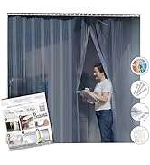 Acepunch Clear PVC Smooth Plastic Strip Door Curtain Kit 4x7' Standard 48x84 Waterproof Commercia...