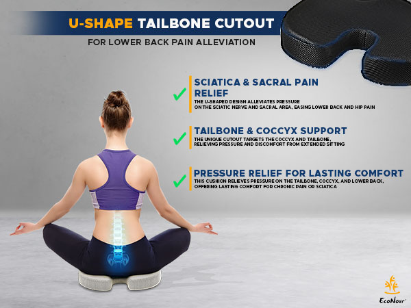 tailbone cushion cusion seats chairs chars pressure sciatica scatica cocyx sciatic backrest pillow