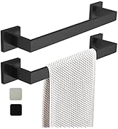 16 Inch Towel Bar 2 Pack for Bathrooms 12/16/24 Inch Stainless Steel 304 Matte Black Towel Holder...
