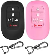 MILD EAST Key Fob Cover for Honda, 5 Buttons Silicone Rubber Key Fob Cover Compatible with 2022 2...