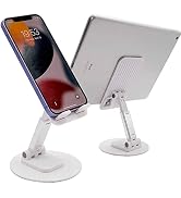 Meroqeel Cell Phone Stand for Desk Fording, Angle Height Adjustable Tablet Holder for Office Work...