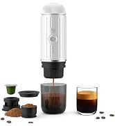 HAILASRE Portable Espresso Machine with Self-heating, 12V 7500mAh Rechargeable Electric Coffee Ma...