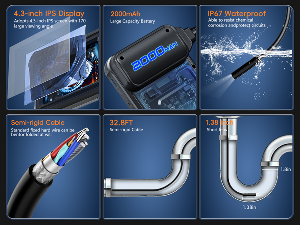 borescope camera with light