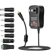 ZOZO 30W Universal AC Adapter with USB Port and 8 Tips, Adjustable Voltage 3V 4.5V 5V 6V 7.5V 9V ...
