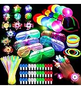 Mocoosy 103PCS Glow in the Dark Party Supplies, Light Up Party Favors for Kids, Halloween Carniva...