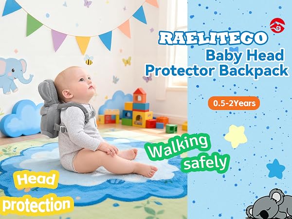Raelitego Baby Head Protector Backpack