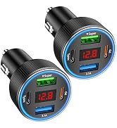 4 port car charger fast charging high speed usb c car charger adapter for iphone 17 16 samsung s25