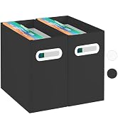 VZCPYTPM 2 Packs Black Cardboard File Folder Organizer Boxes,Portable File Folder Organizer,Hangi...