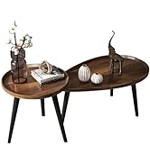 suruim Nesting Side Table, Coffee Table Set of 2, Living Room Sofa End Table, Bedside Table for H...