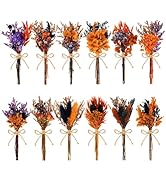 LawnIdyll 12/24 PCS Charming Dried Flowers Bouquet for Vase Various Dried Wildflowers with Stems ...