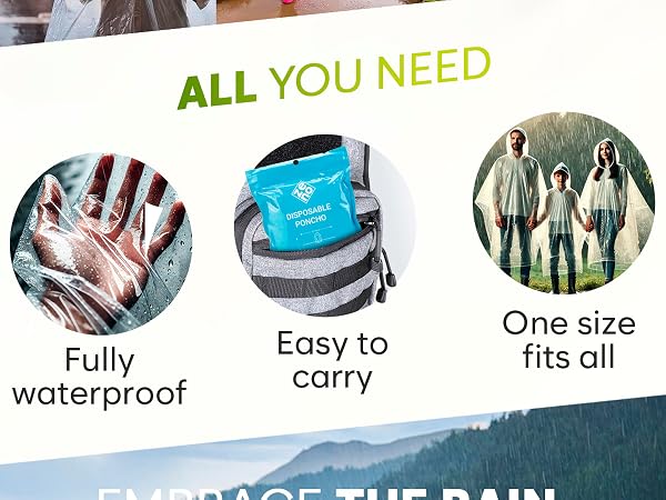 Disposable Poncho Transparent