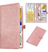 TILDOSAC Car Registration & Insurance Card Holder Leather Auto Glove Box Organizer Document Walle...