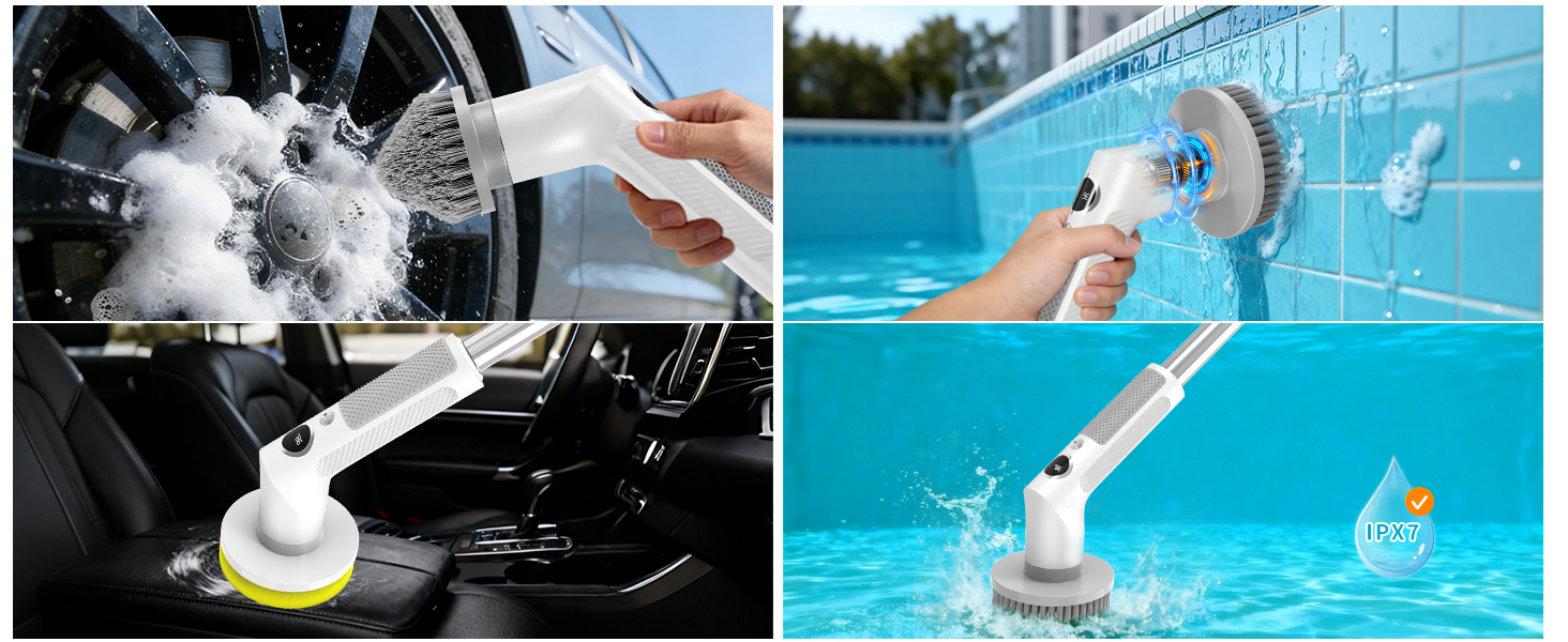 electric cleaning brush scrubber