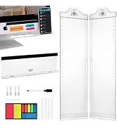 Monitor Memo Boards for Computer, Upgrade Transparent 3 PCS (Left & Right & Bottom) Multifunction...