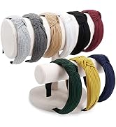 Huachi Knotted Headbands for Women Girls Wide Turban Hair Bands Non Slip Top Knot Design Womens H...
