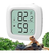 Oasirep Reptile Thermometer and Hygrometer – Fast Accurate LCD Digital Temp & Humidity Meter for ...