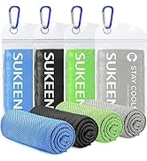 Sukeen 4Pack Cooling Towel (40"x12") for Neck and Face, Soft & Breathable Chilly Sports Towel, Qu...