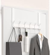 KitchLife Over The Door Hooks Hanger with 7 inches Extended Arms, Fit for 1 3/8" Doors, Bathroom ...