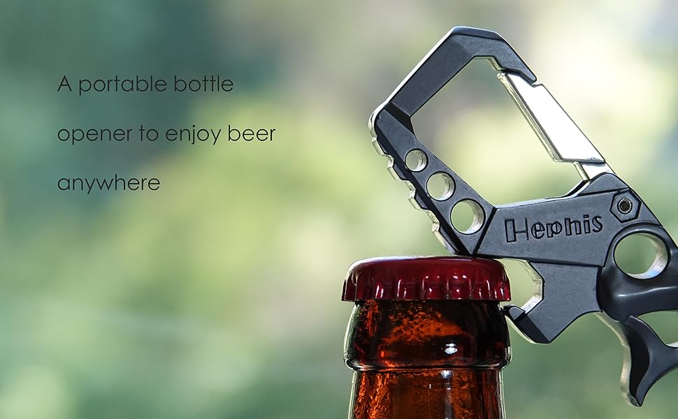 A portable bottle opener to enjoy beer anywhere