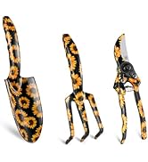 GARTOL Garden Tool Set - 3 Piece Thickly Cast Aluminum Gardening Tools Kit with Flower Paint, Hea...
