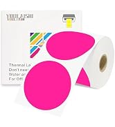 YOULAISHI 3 X 3 Inch Color Coding Dot Labels Circle Thermal Printable Waterproof 500 Pcs Round St...