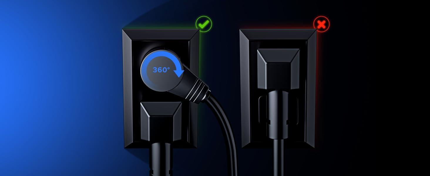 Extension Cord not blocking other plugs