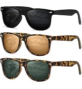 DEMIKOS Sunglasses Men Polarized Sunglasses for Mens Womens Retro Mirror Lens for Driving Fishing...