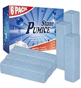 FAZMoss 6Pack Pumice Stone for Toilet Cleaning - Powerful Cleaner for Hard Water Rings, Calcium B...