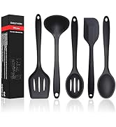 Silicone Kitchen Utensils Set, 5 PCS Heat Resistant Non Stick Cooking Tools, Silicone Spatula/Tur...