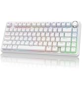 AULA F75 - 75% Mechanical Keyboard, Wireless Gaming keyboard BT5.0/2.4GHz/USB-C, Hot Swappable Cu...