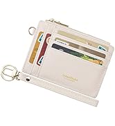 Wikavanli Women Slim Rfid Blocking Credit Card Case Holder Wristlet Zip ID Case Wallet Small Comp...