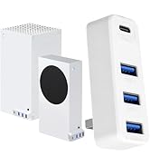 Joso 4 Ports USB Hub 3.0 for Xbox Series X & S, USB Splitter Expansion Adapter with Type-C for Ex...