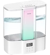 AEOCKY Geek-Level Humidifier for Baby, Quiet Ultrasonic Humidifiers for Bedroom, Nursery with Amb...