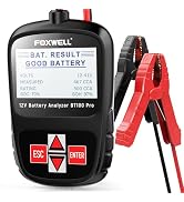 FOXWELL BT100 Pro Car Battery Tester 12V Automotive, 100-1100CCA Battery Load Tester, Digital Bat...