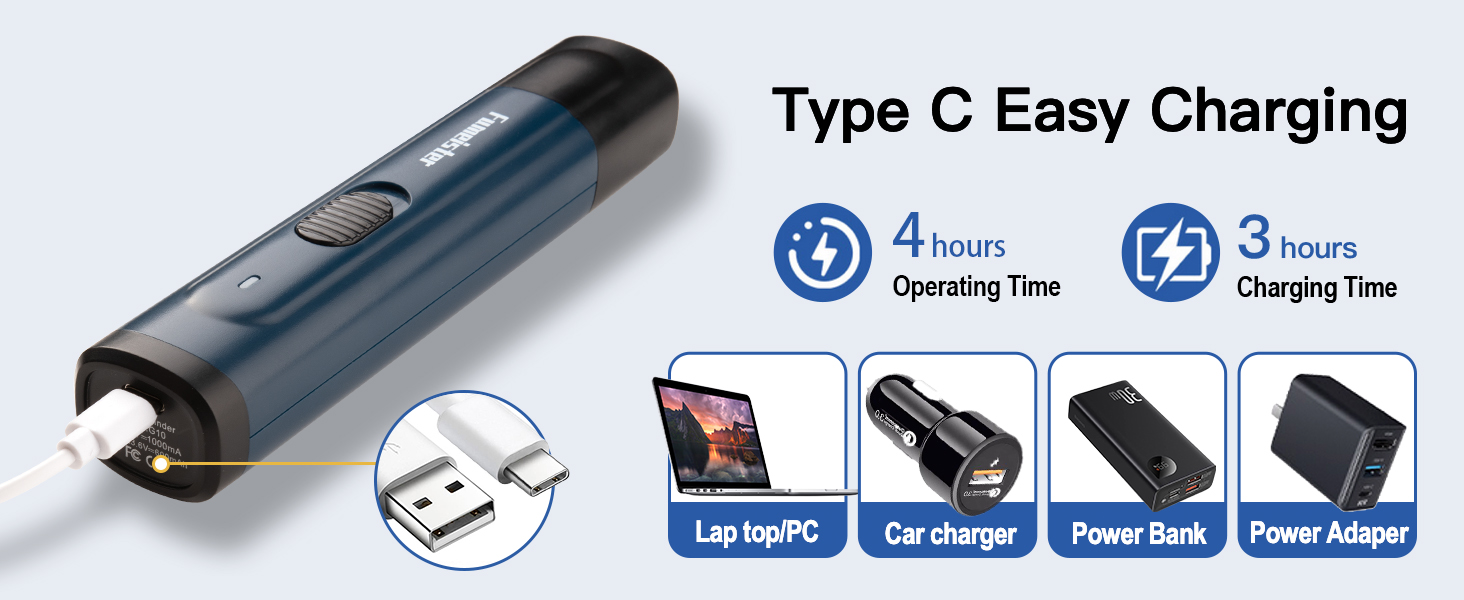 Universal Type C charging Nail Grinder