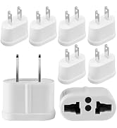 European to US Plug Adapter, Travel Small European to American Outlet Adapter, EU to US Adapters,...