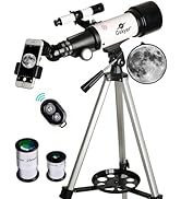 Gskyer Telescope, 70mm Aperture 400mm AZ Mount Astronomical Refracting Telescope for Kids Beginne...