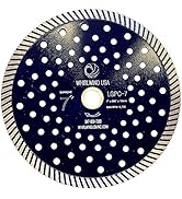 Whirlwind USA LGPC 7 inch Stone Cutting Premium Turbo Continuous Rim Diamond Blades for Granite (...